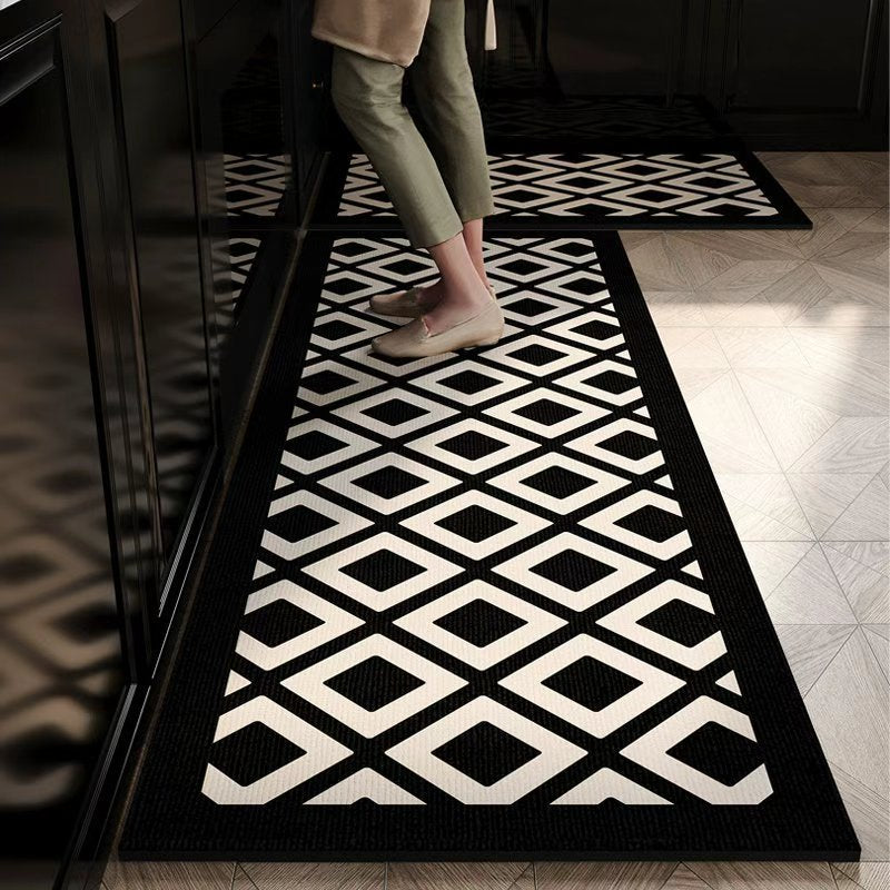 2 Piece Rubber Bottom Anti-Slip Kitchen Mat Set