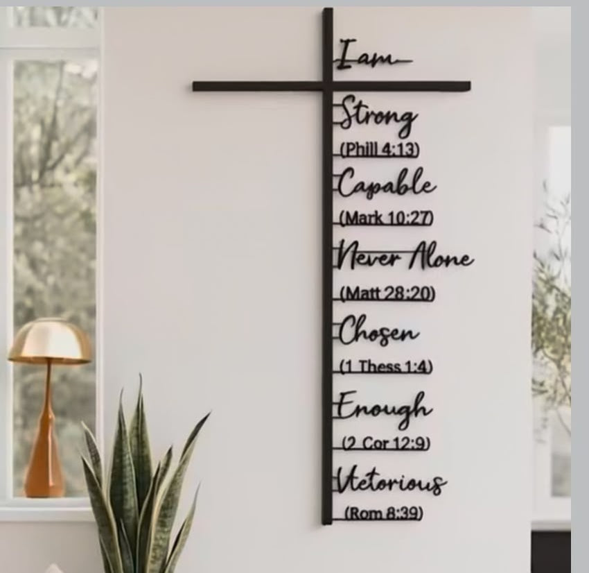 Metal Cross Biblical Scriptures Artistic Wall Decor