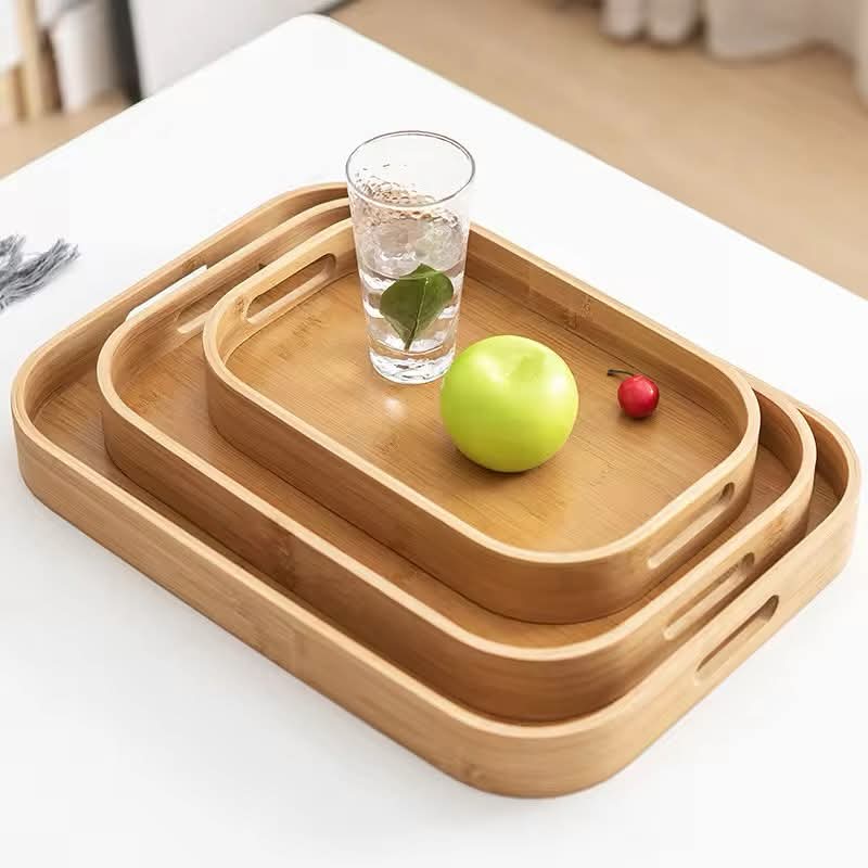 3pcs Bamboo Trays