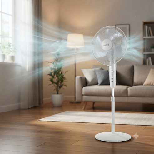Gemelli Collections 16-inch stand fan with remote control and digital LED display SF903SFN