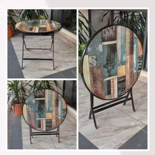 Foldable Round Wooden Table