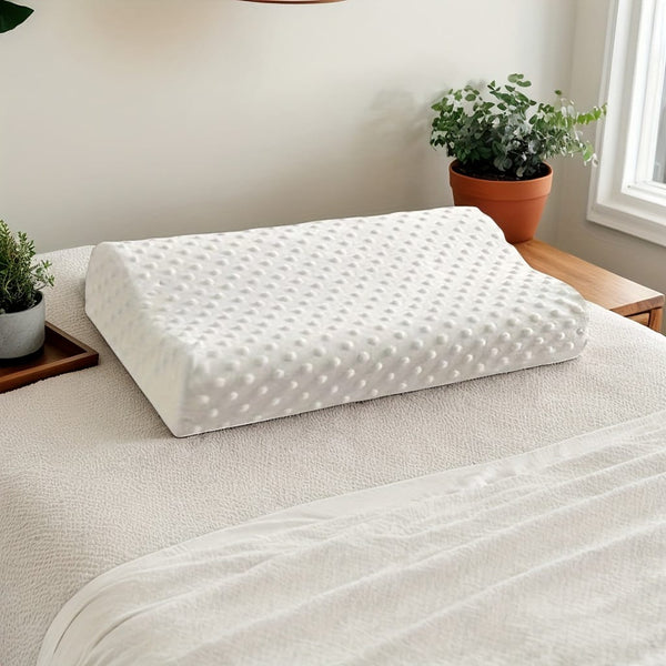 Latex orthopedic pillow for neck support and comfortable sleep