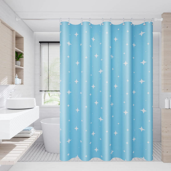 Shower Curtain With Hooks 180 x 200cm