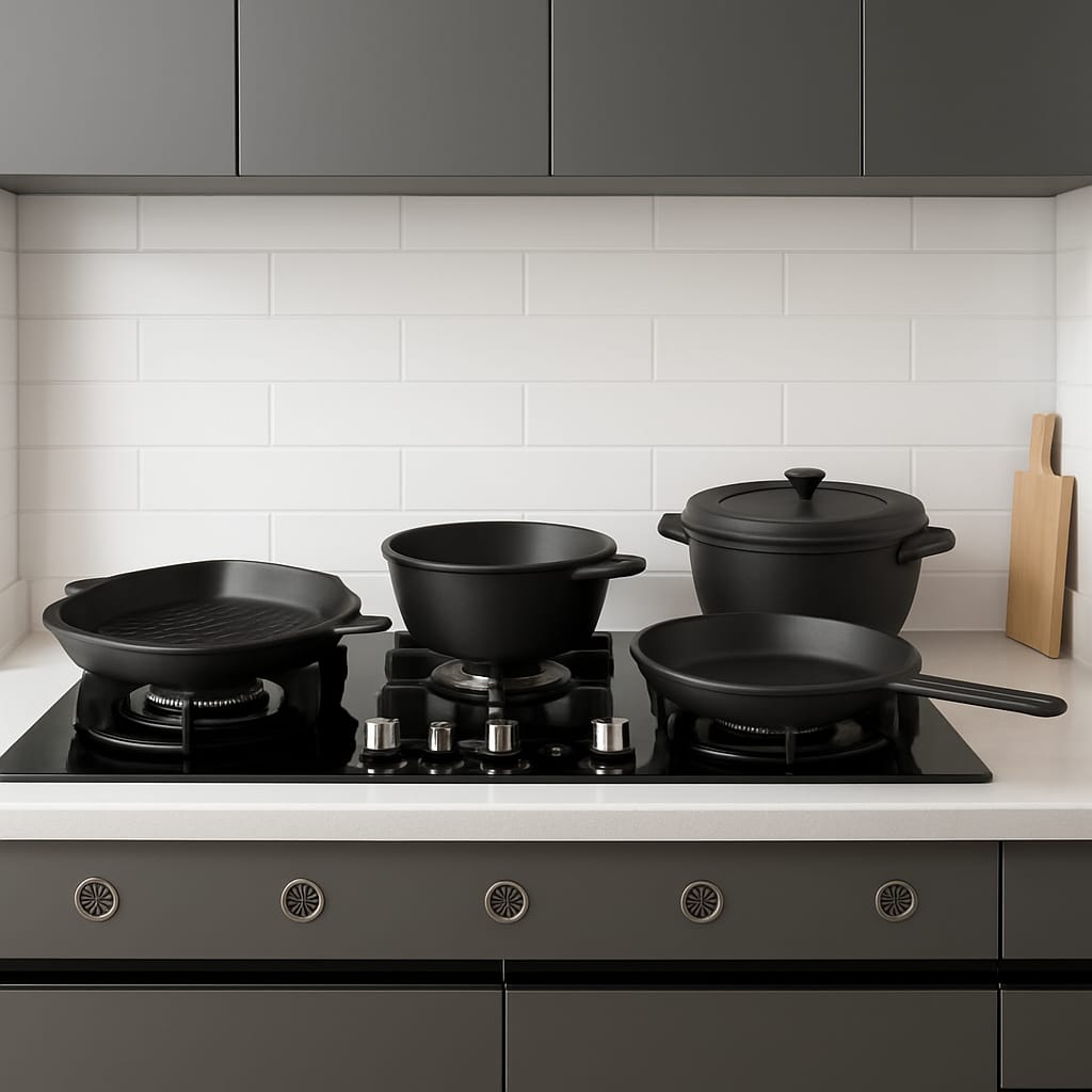 Cast iron cookware set