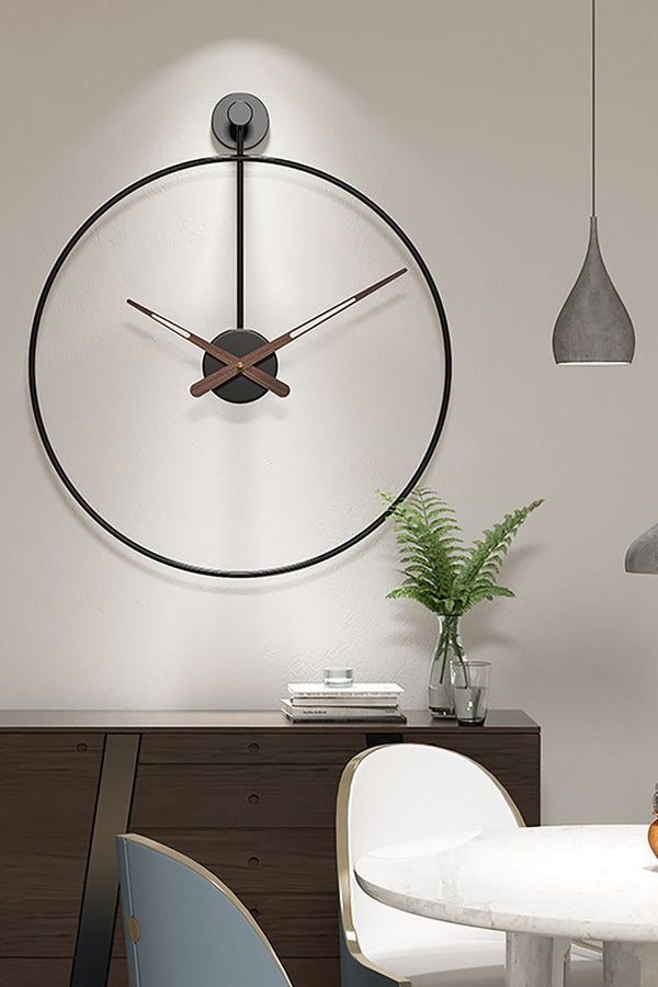 60cm luxury gold modern wall clock with open frame design for home and office wall décor
