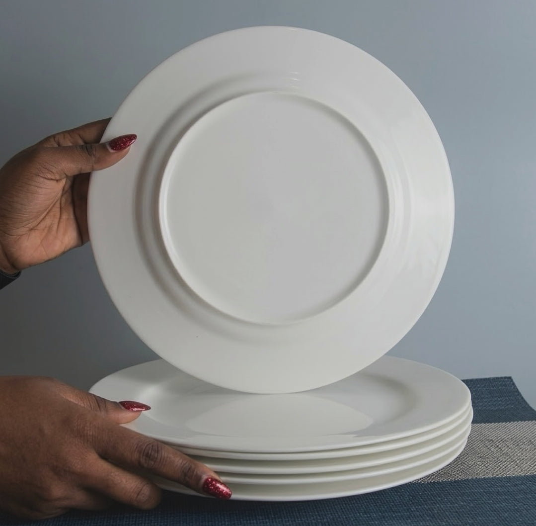 Porcelain Dinner Plates Set of 6