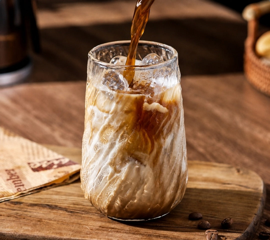 High Borosilicate Cyclone Texture Glass Tumbler