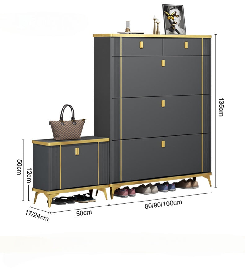 Bucketflip Shoe Cabinet – 120×100×24cm