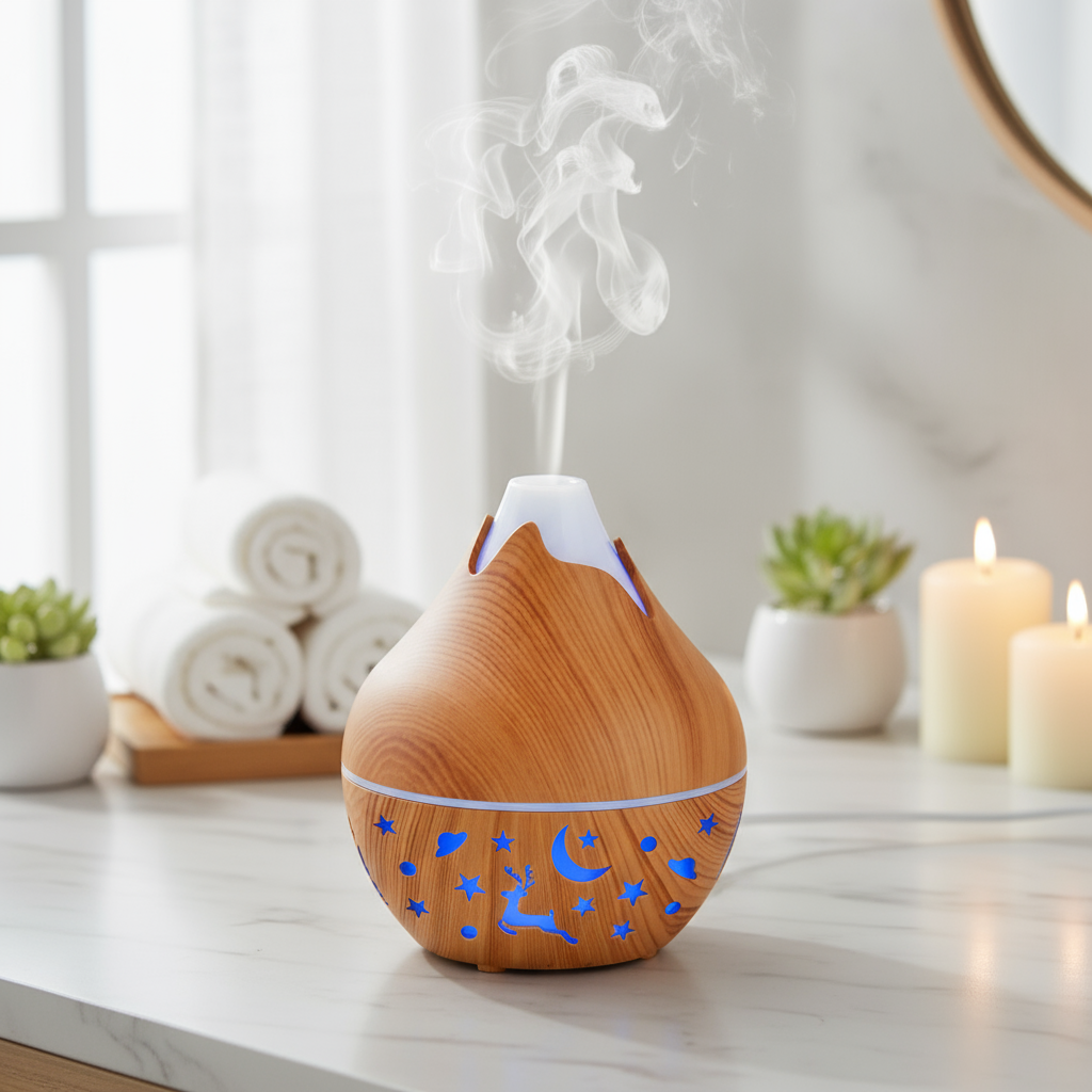 Multicolour light humidifier with 200ml tank and cool mist output