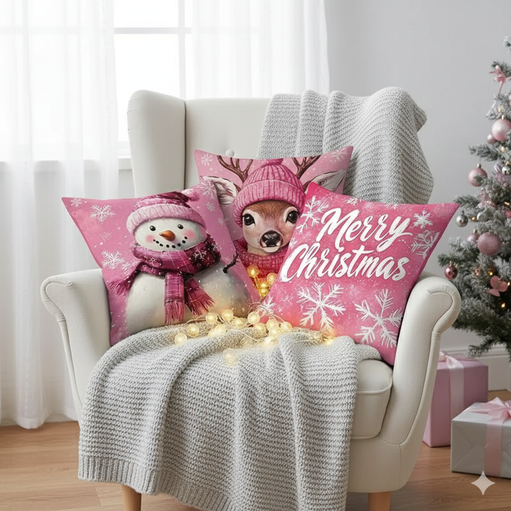 Christmas Themed Pillow Cover