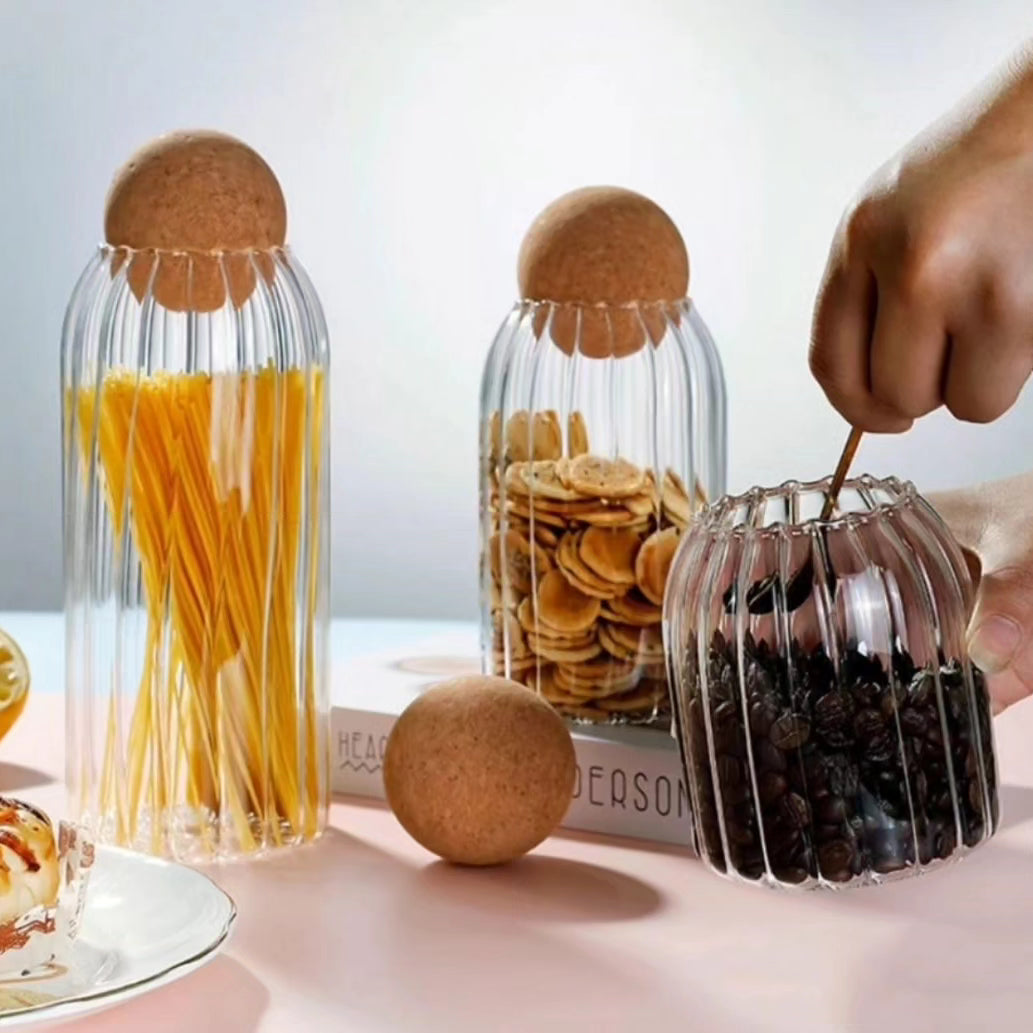 Glass Storage Jar with Bamboo Lid
