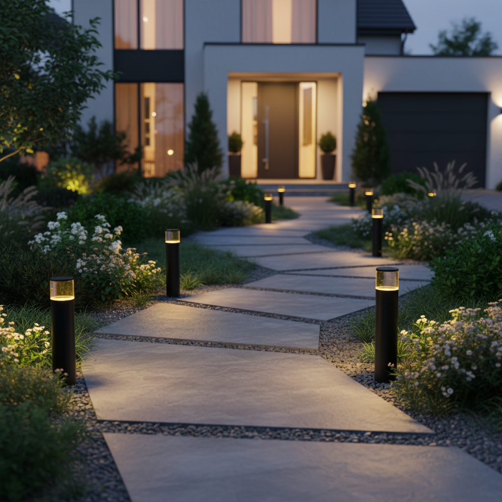 Contemporary LED Bollard Light LL 22BL-66-04-BK-WW
