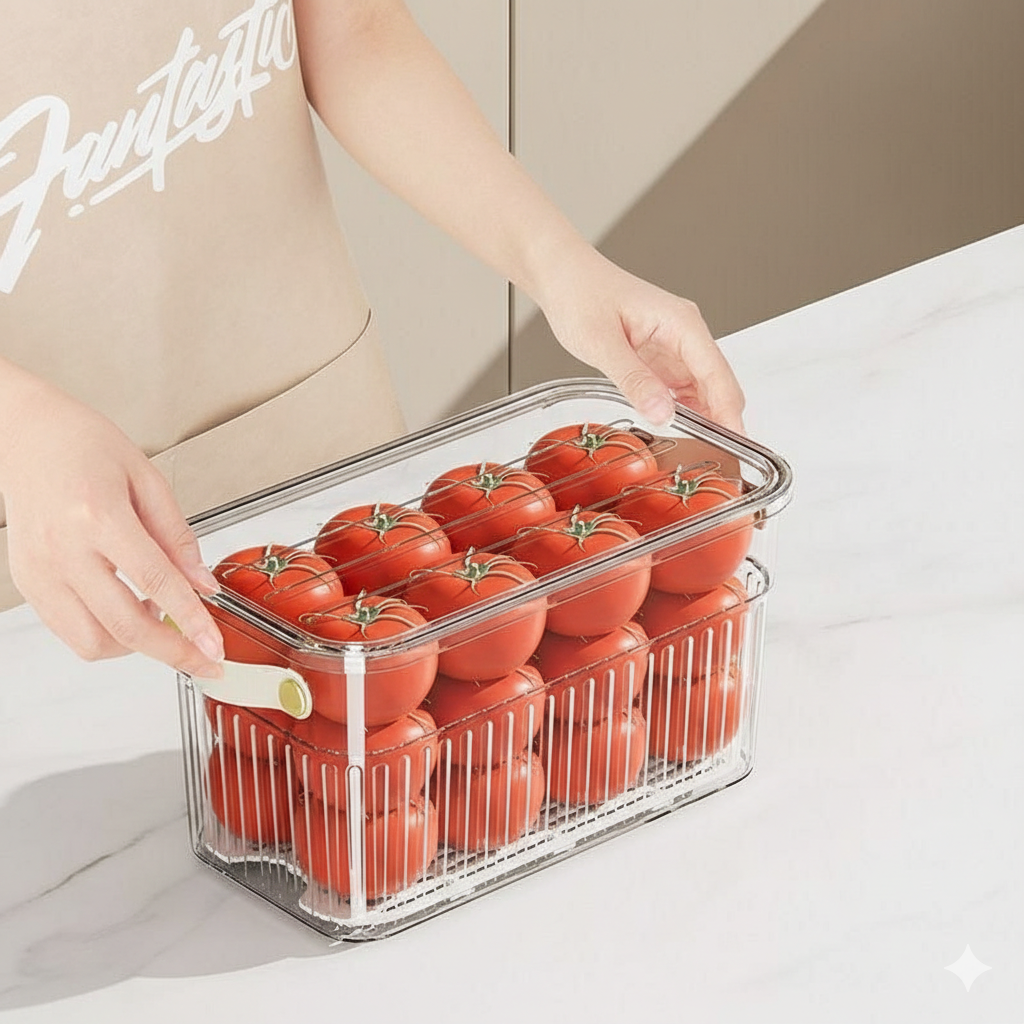 Stackable Acrylic Fridge Containers