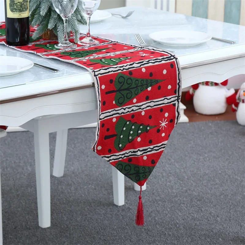 Christmas Table Runner with Tassels 180 × 33cm