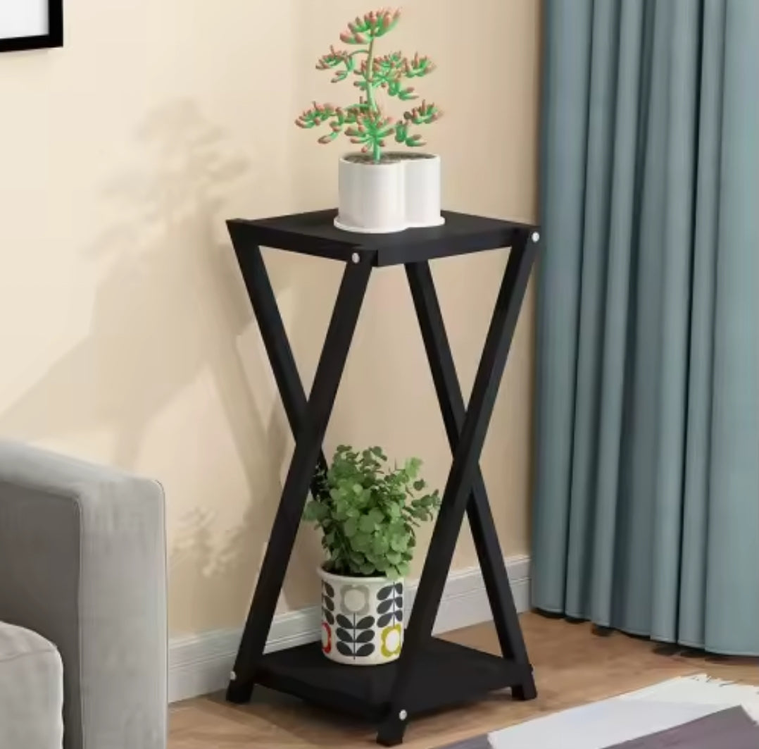 Gemelli Colllection wooden flower stand for indoor balcony floors planter and flower pot display