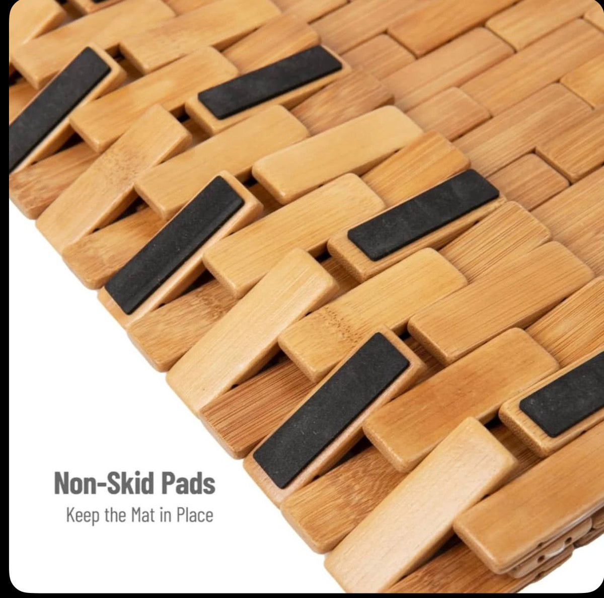 Bamboo Wood Bath Mat 40×60cm