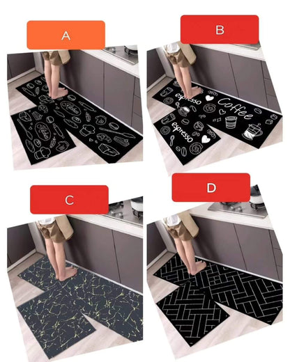 2pcs Kitchen Anti-slip mats Polyester