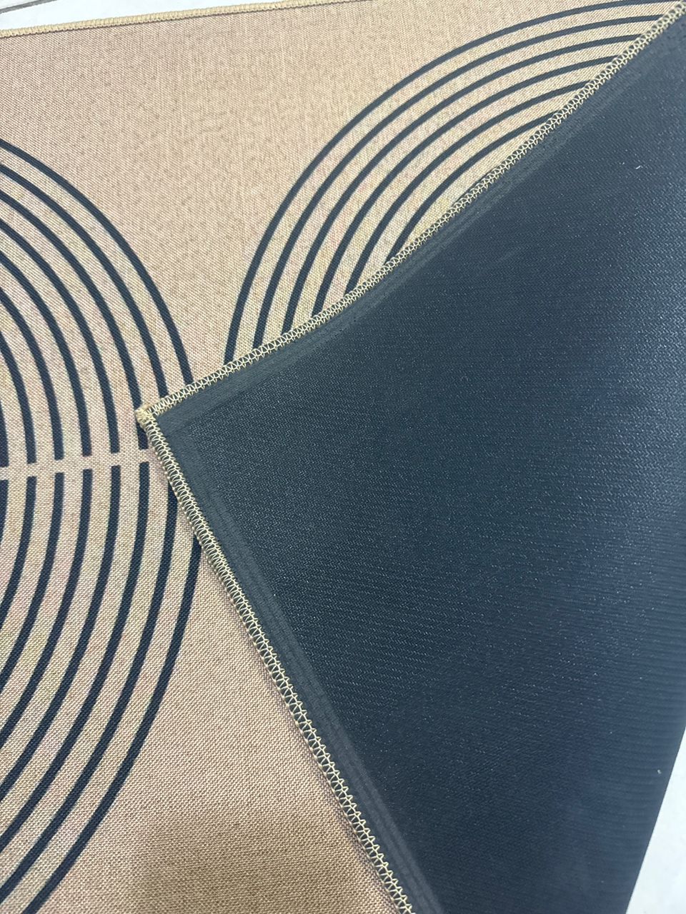 2pcs Geometric Heavy Duty Wide Kitchen Floor Mats Set