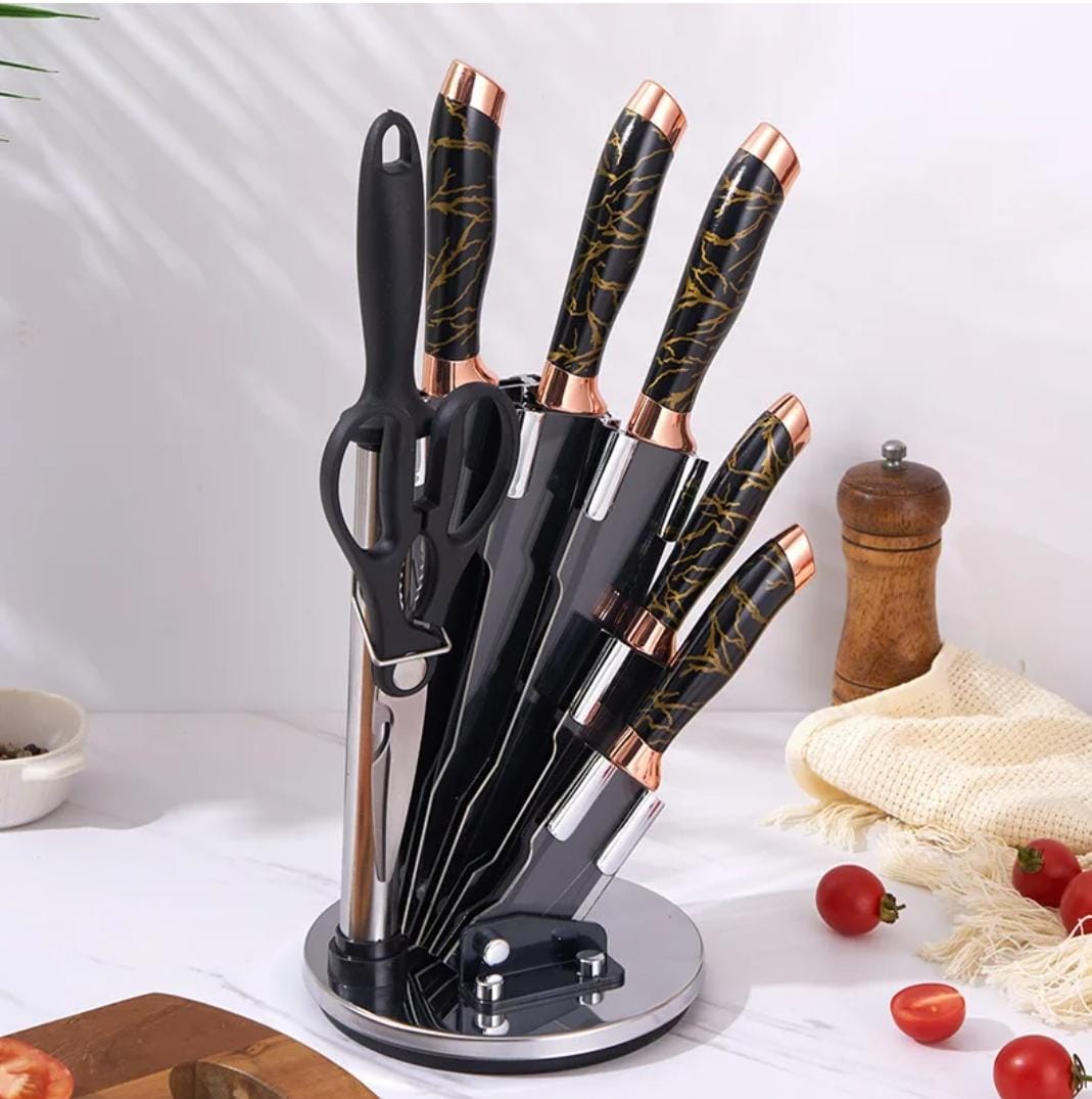 Marble Stainless Steel Knife Set