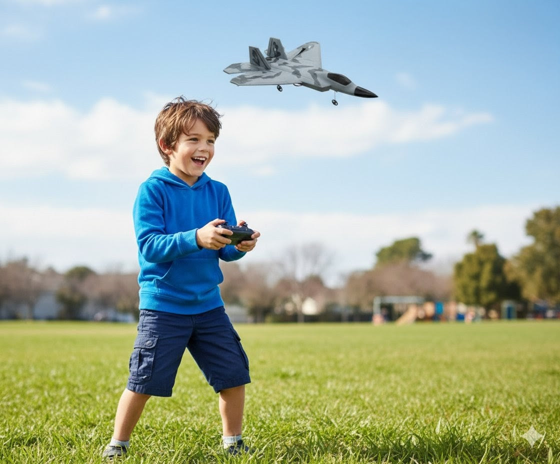 rc f-22 raptor fighter jet plane for kids