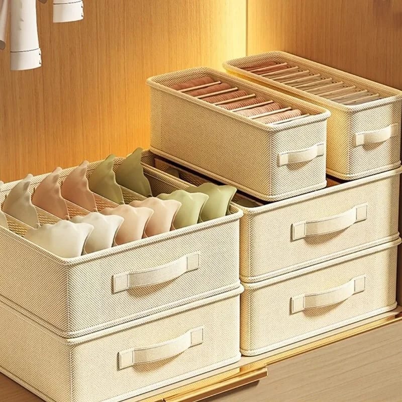 3 Piece Wardrobe Storage Box Set