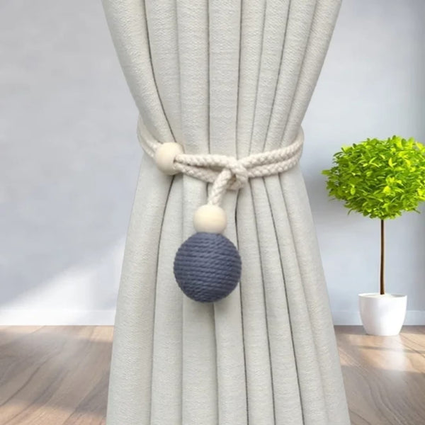 2 piece Nordic style cotton rope curtain tieback set decorative curtain holders