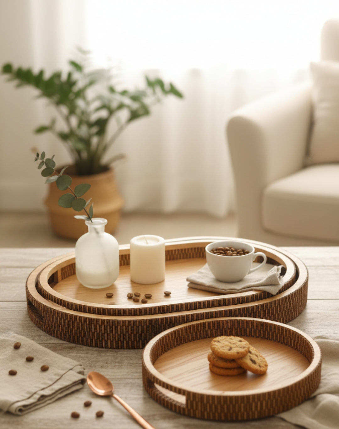 2-Piece  Tray Set