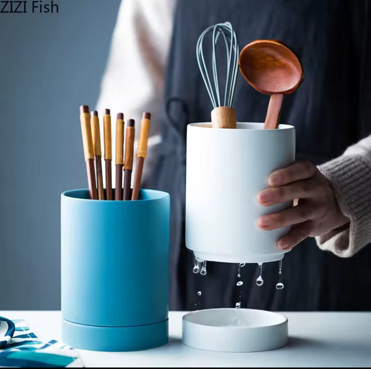 Ceramic kitchen cutlery Organizer