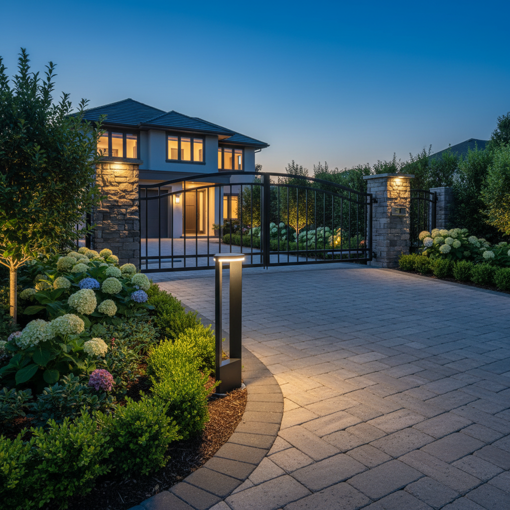 U Shape LED Bollard Light LL 22BL-62-06-BK-WW