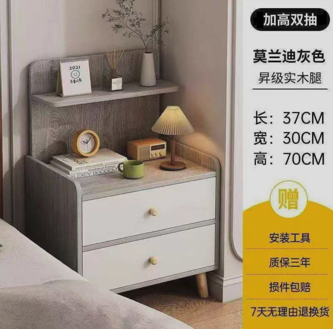 Wooden Bedside Table with Drawer
