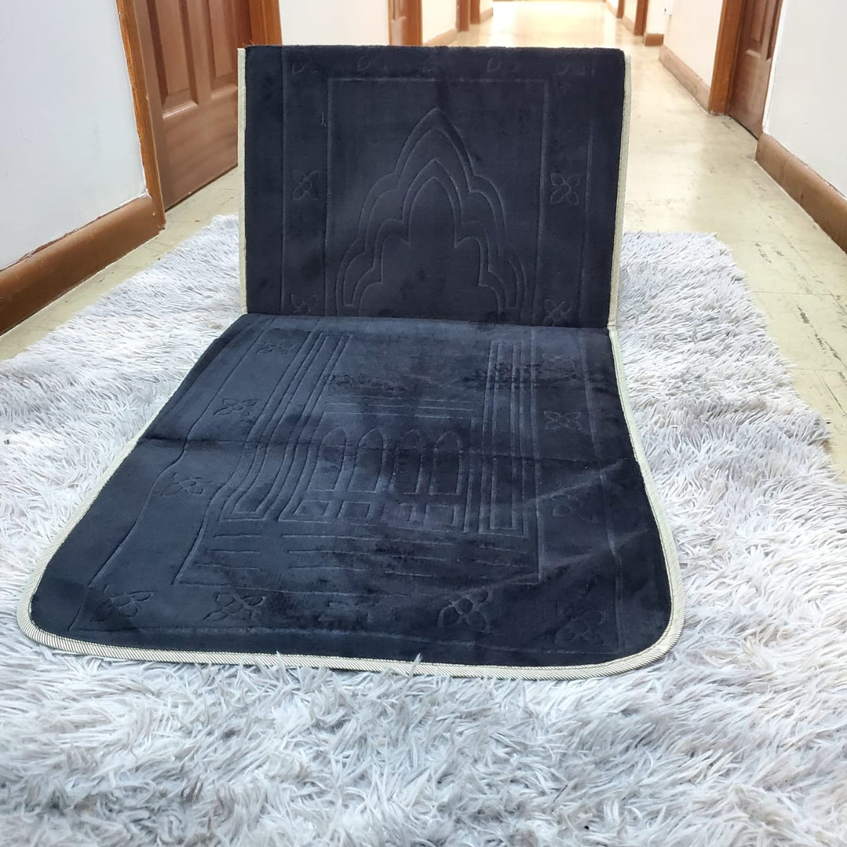 Portable Foldable Backrest Prayer Mat with Bag