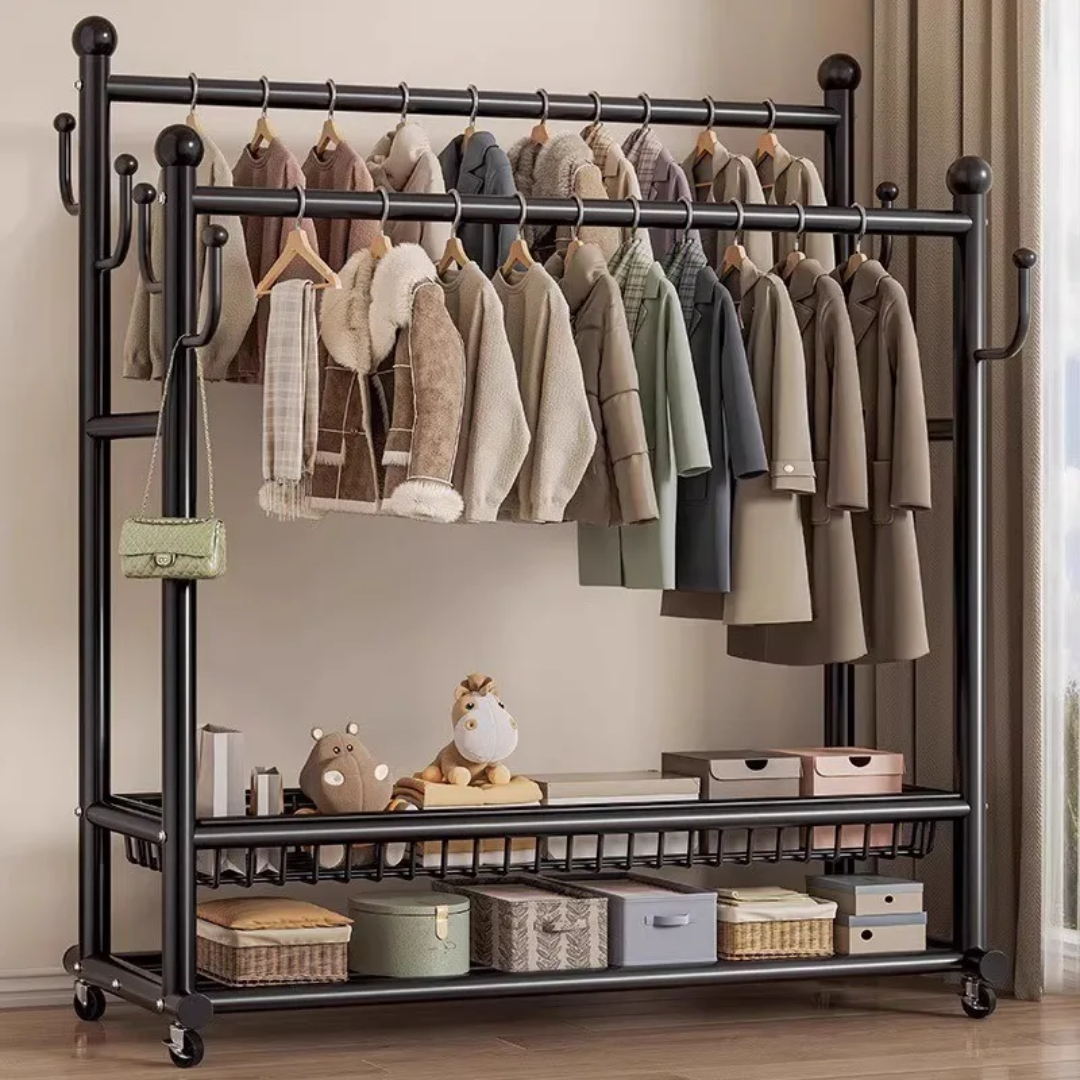Double Rails Clothes Rack