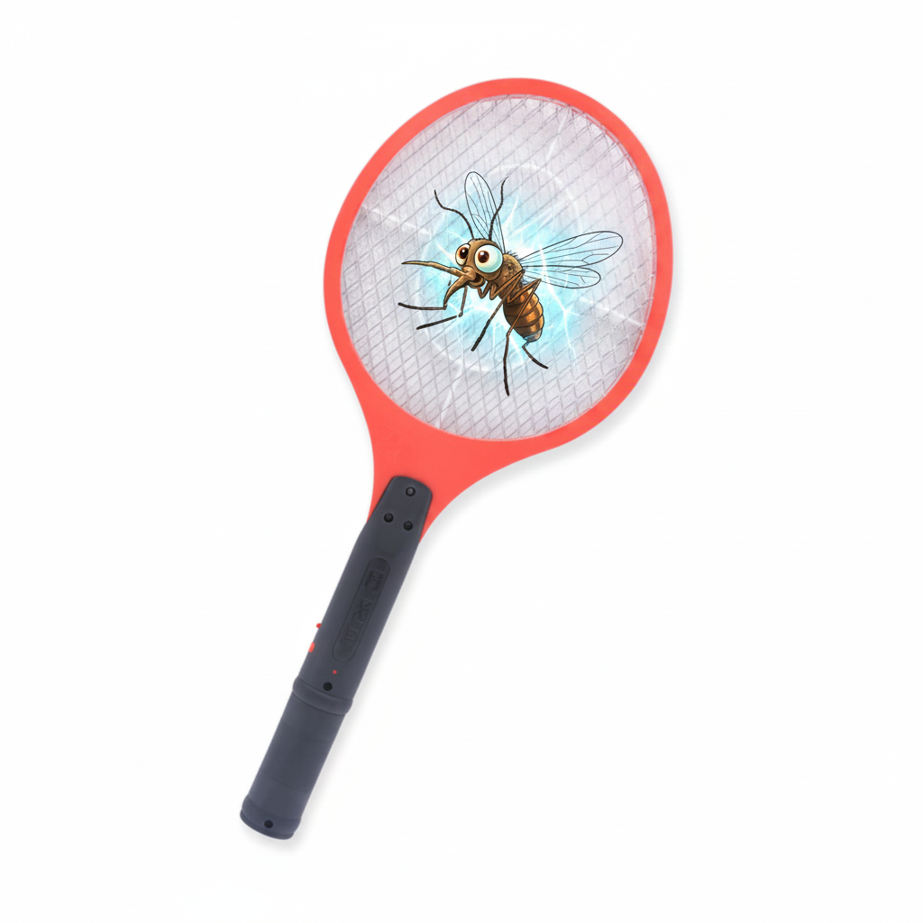 Gemelli Collection – electric mosquito killer racket with a handheld design for targeting mosquitoes and other flying insects in bedrooms, living rooms, kitchens and other indoor areas.