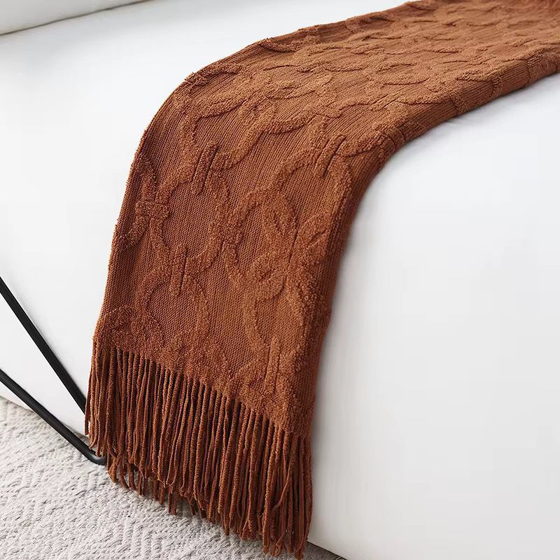 Throw Blanket with Tassels 130×170cm, Soft and Cozy Accent Blanket for Sofas, Beds, and Lounge Areas, Lightweight and Stylish, Modern Home Décor