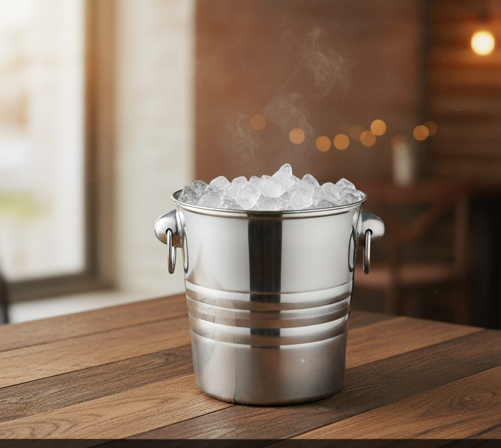 Gemelli Collections stainless steel wine bucket for chilling wine