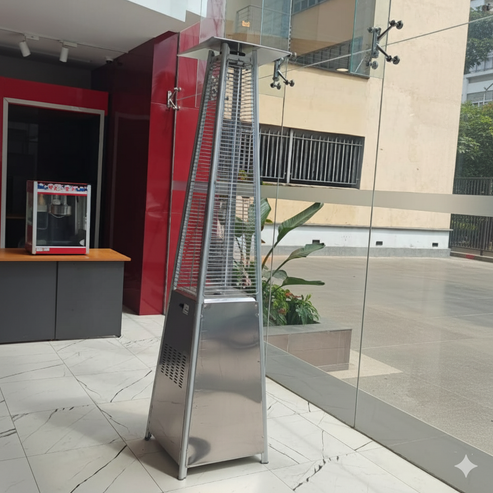 outdoor gas heater RG/536 black stainless steel patio heater with adjustable flame