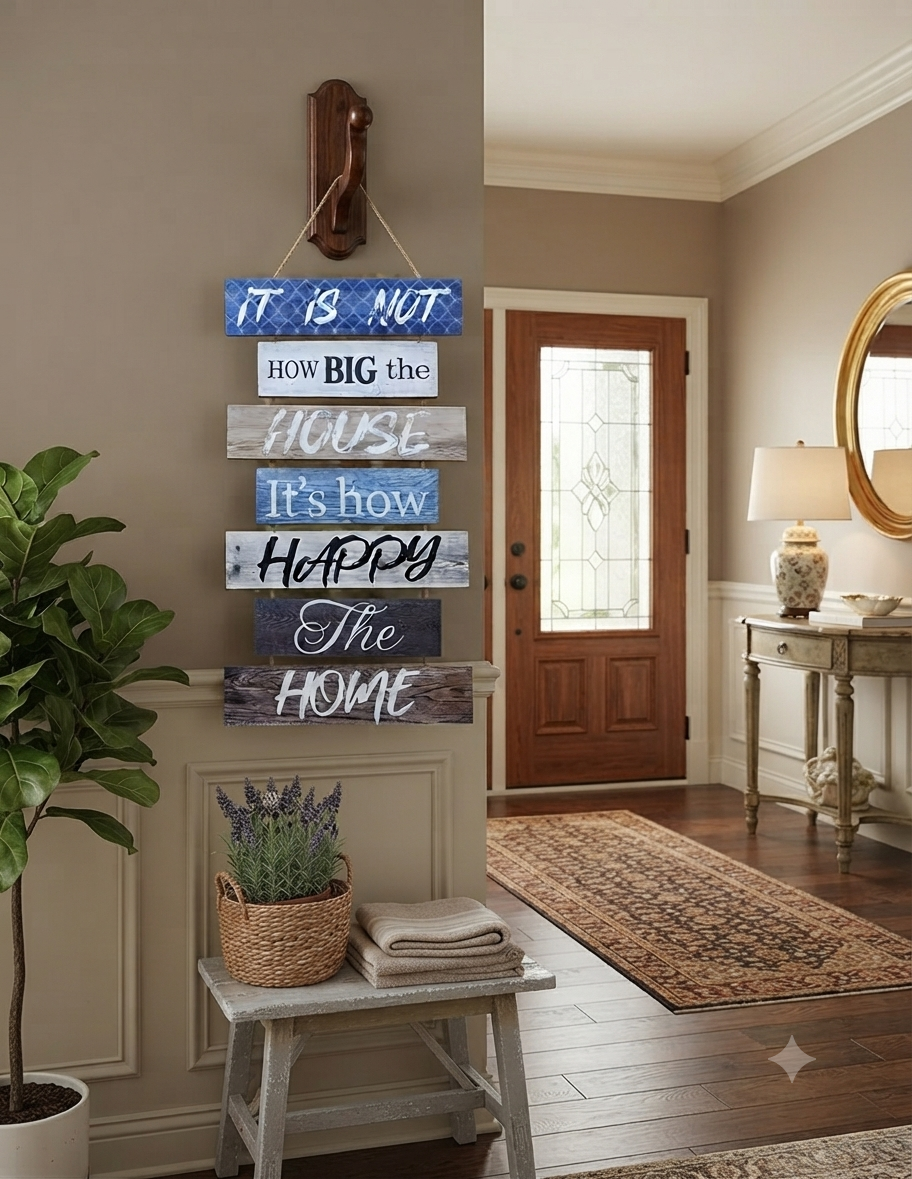 7-Layer Wooden Wall Hanging House Rules Sign
