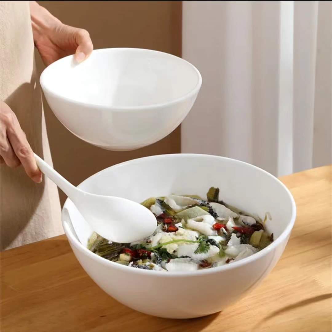 3pcs White Round Dessert Bowls