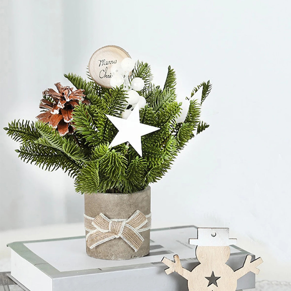 Mini Tabletop Christmas Tree with Decorations