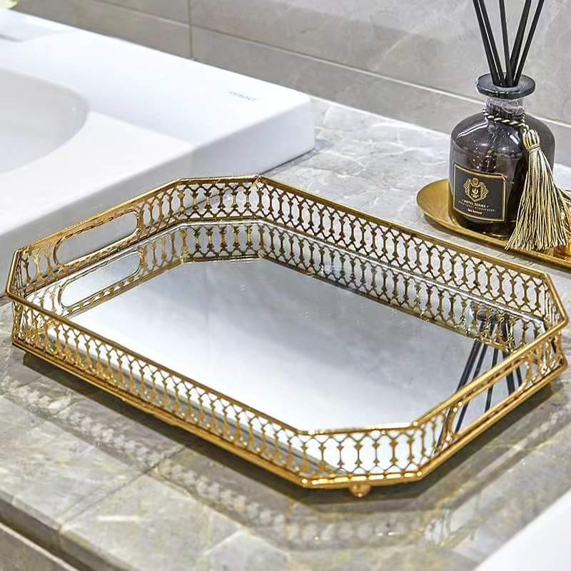 Vanity Tray With Mirror