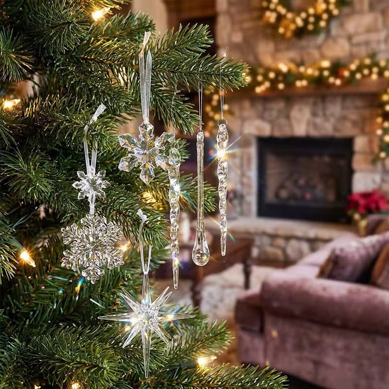 Transparent Christmas Tree Ornaments in Assorted Designs