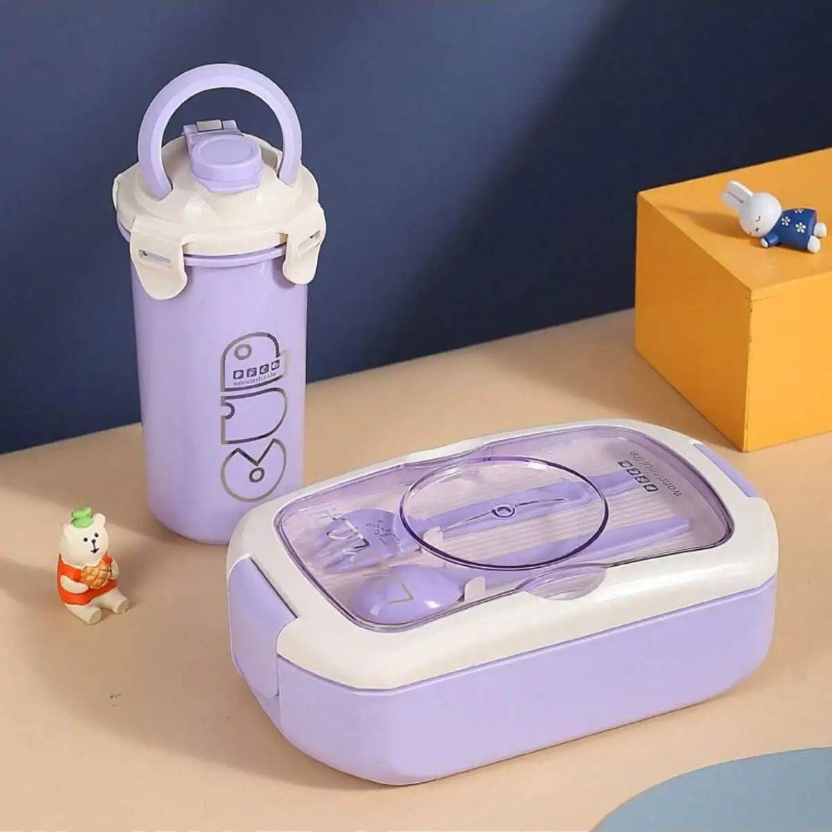 2-in-1 Lunch Box with Water Bottle