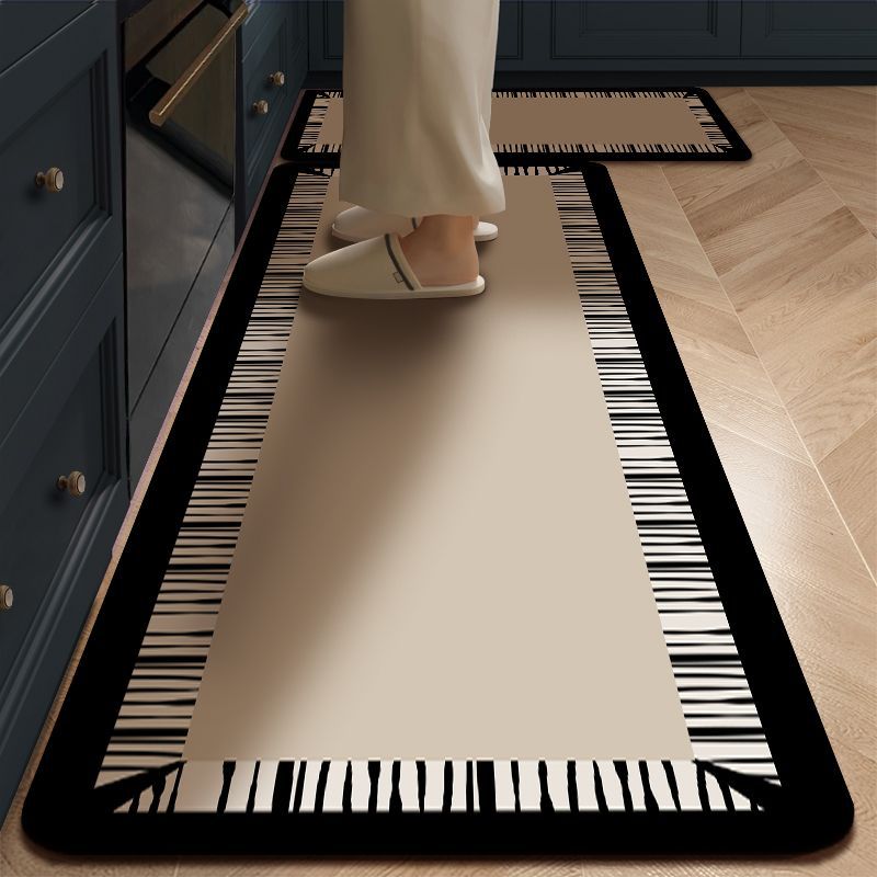 2 Piece Rubber Bottom Anti-Slip Kitchen Mat Set