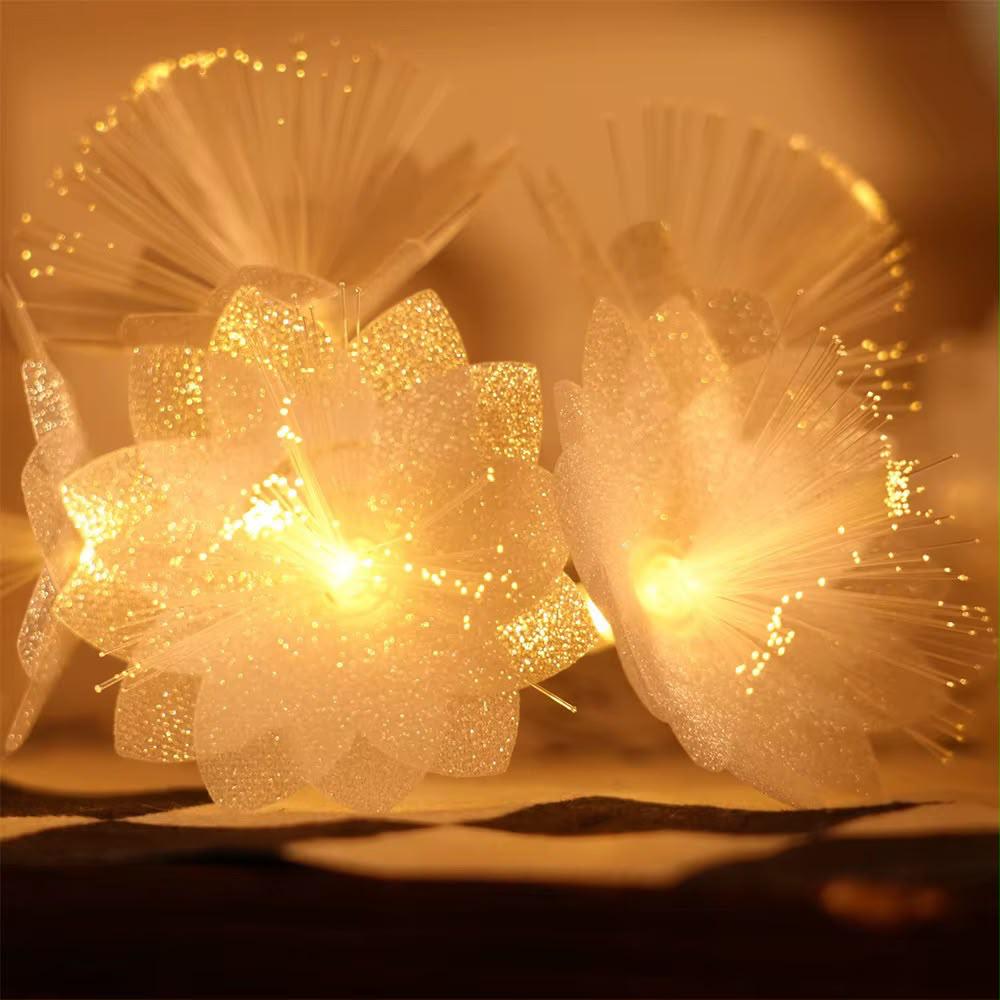 10M LED Fibre Optic Dandelion Fairy Lights with Connector