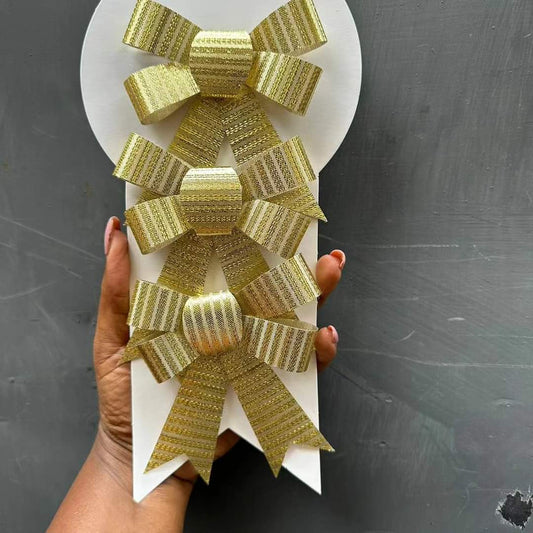 3pc Golden Bows
