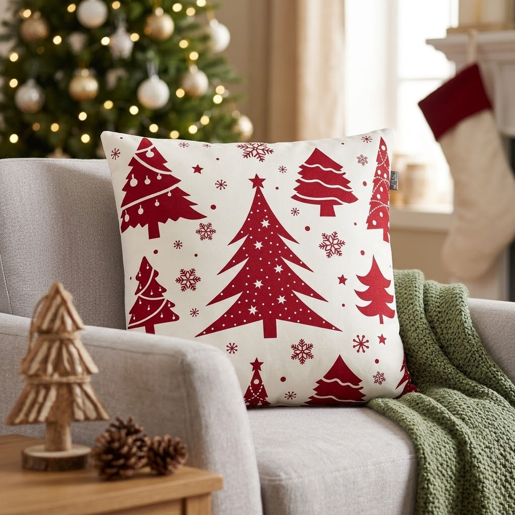 4-Piece Christmas Cushion Cover Set 45 × 45cm