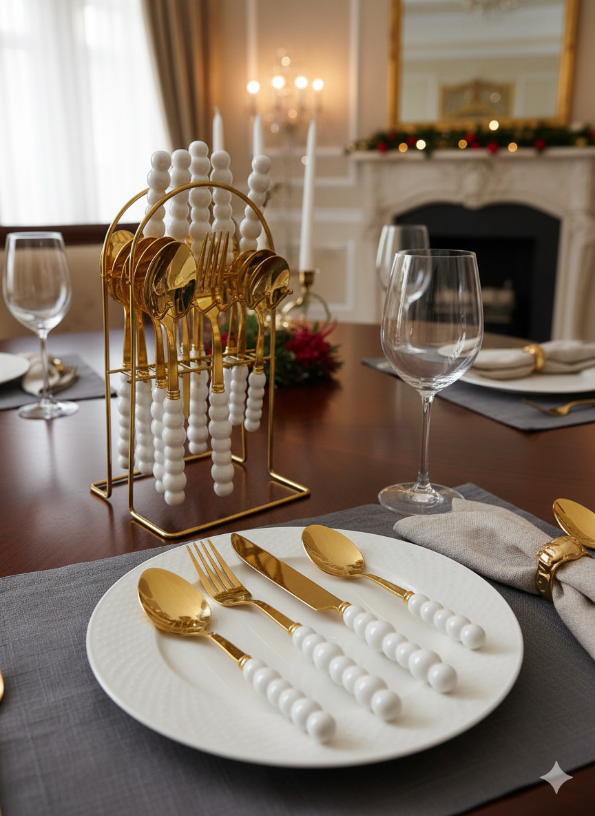 24 Pcs Cutlery Set With Stand