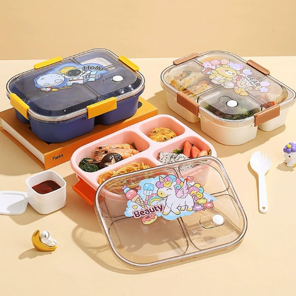 Big Size Hello Beauty 4-Compartment Lunch Box