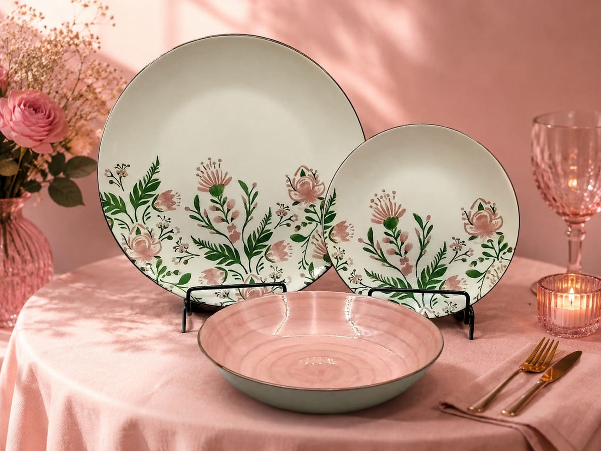 18-Piece Floral Dinner Set