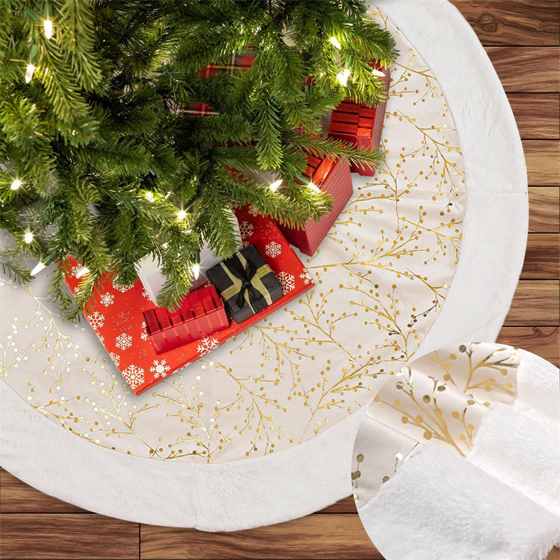 90cm White Christmas Tree Skirt